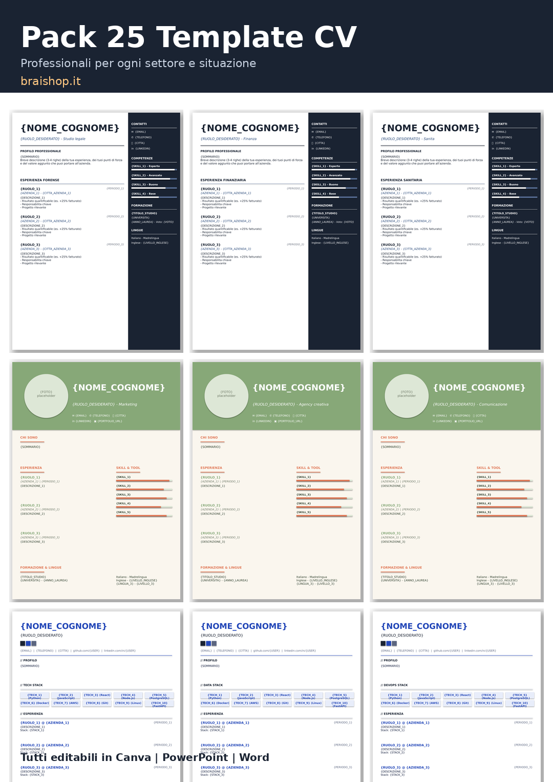 Pack 25 Template Canva — anteprima pagina 2