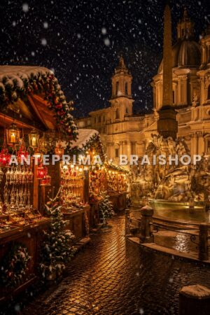 Wall art Roma Piazza Navona Natale mercatini anteprima BraiShop