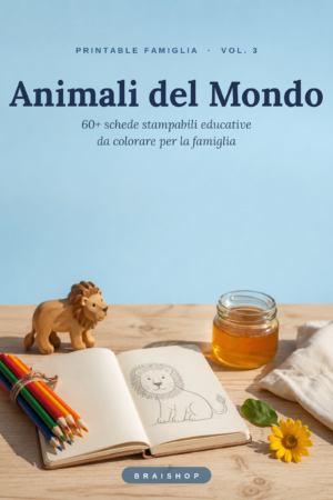 Animali del Mondo — copertina del libro digitale BraiShop
