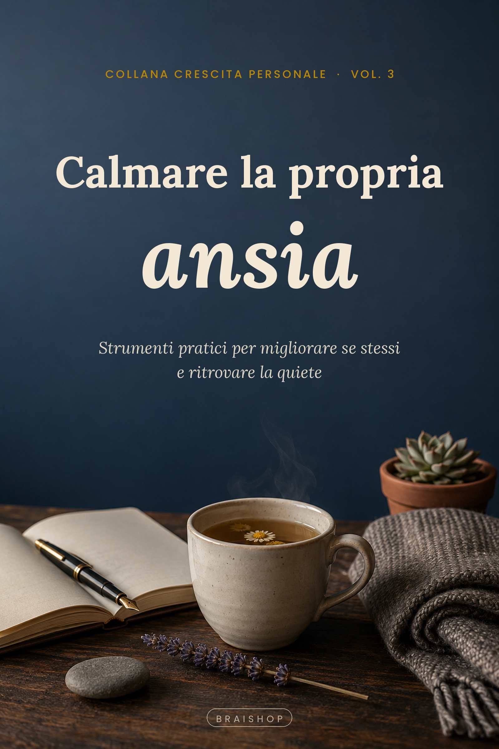Cover Calmare la propria ansia — Collana Crescita Personale Vol.3 BraiShop