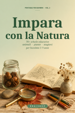 Cover Impara con la Natura — Printable Bambini Vol.2 BraiShop