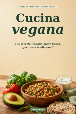 Cucina vegana — copertina del libro digitale BraiShop