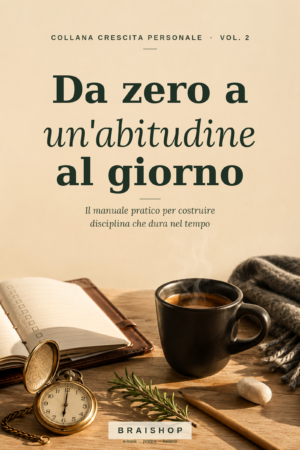 Da zero a un'abitudine al giorno — manuale pratico per costruire disciplina che dura nel tempo, copertina edizione BraiShop