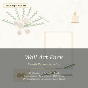 Wall Art Pack — copertina del libro digitale BraiShop