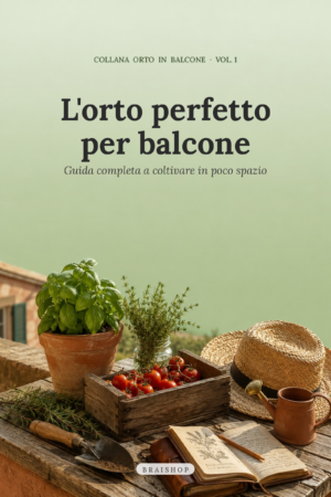 L'orto perfetto per balcone — copertina del libro digitale BraiShop