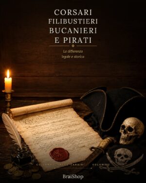 Corsari filibustieri bucanieri e pirati — copertina del libro digitale BraiShop