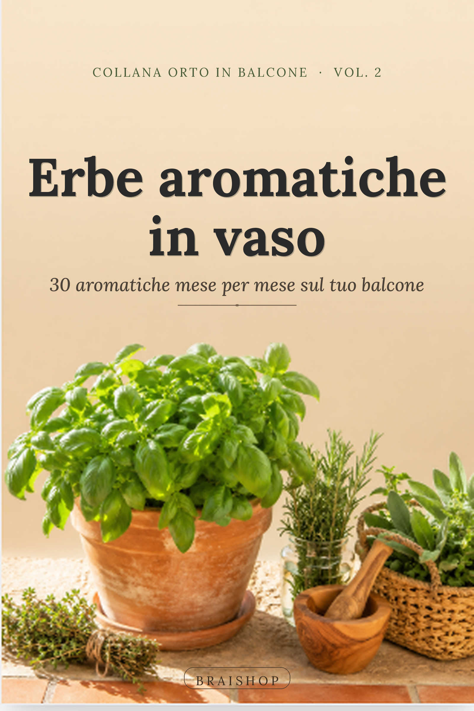 Erbe aromatiche in vaso — copertina del libro digitale BraiShop