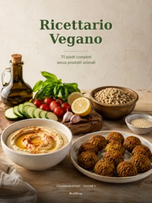 Ricettario Vegano — copertina del libro digitale BraiShop